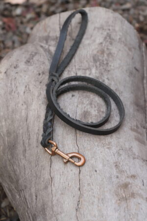 Correa de cuero vacuno Solid Black 20 mm, 1,2 m