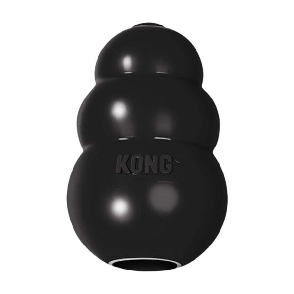 Kong Extreme negro de caucho natural visto de frente