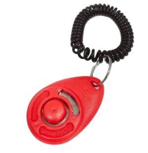 Clicker de adiestramiento con pulsera espiral