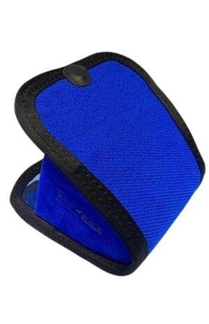 Cuña de mordida de lino francés Solid Black con un asa, 20 × 22 cm